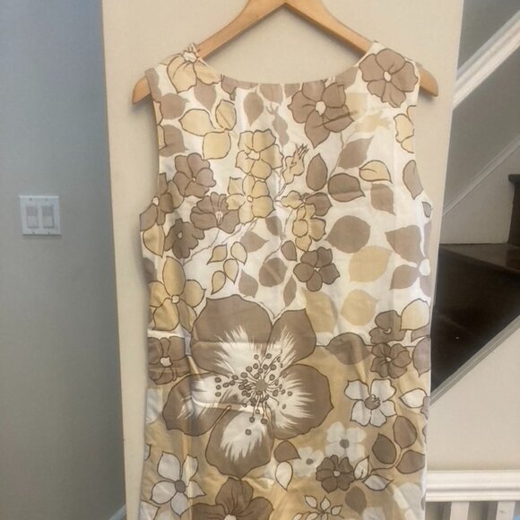 Vintage Floral Mini Dress in Symphony of Browns - Picture 1 of 6
